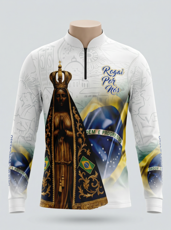 COMPRE 1 LEVE 3 – Camisa Nossa Senhora Aparecida Rogai Por Nós Manga Longa